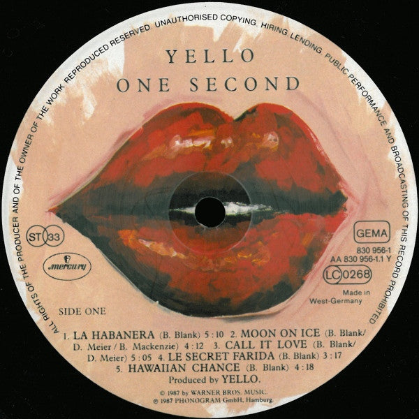 Yello : One Second (LP, Album)