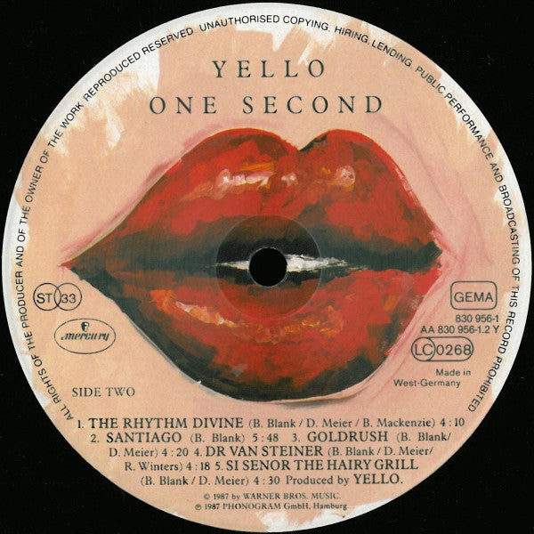 Yello : One Second (LP, Album)