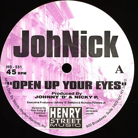 JohNick : Open Up Your Eyes / The Captain (12")