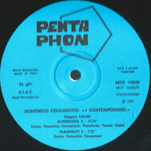 Domenico Ceccarossi : I Contemporanei (LP, Album)