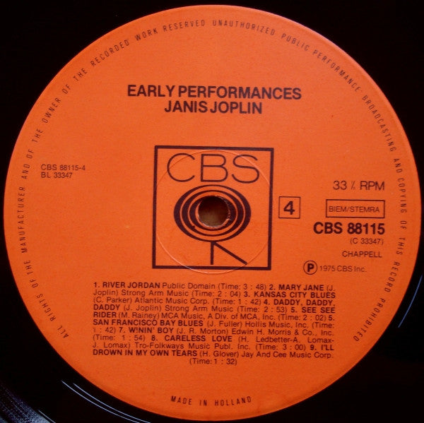 Janis Joplin : Janis (2xLP, Comp, Mono)