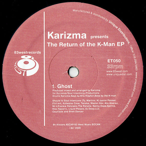 Karizma : The Return Of The K-Man EP (12", EP)