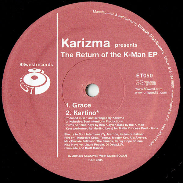 Karizma : The Return Of The K-Man EP (12", EP)