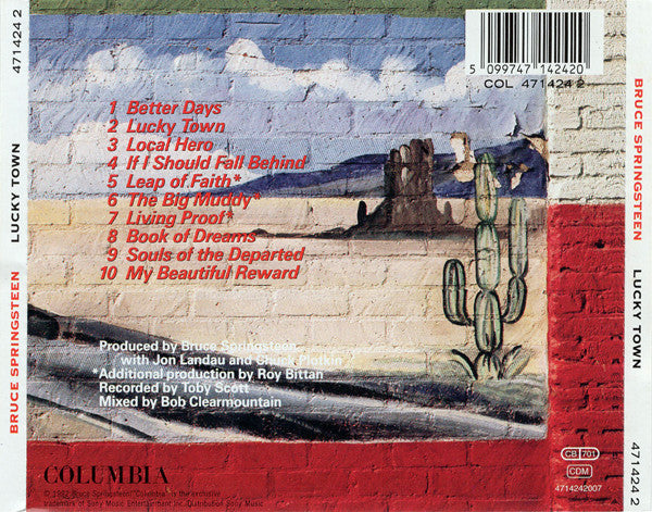 Bruce Springsteen : Lucky Town (CD, Album, RP)