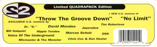 2 Unlimited : Throw The Groove Down / No Limit '94 (The U.S. Remixes) (4x12", Maxi, Ltd)