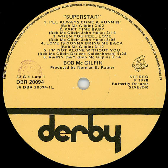 Bob Mc Gilpin* : Superstar (LP, Album)