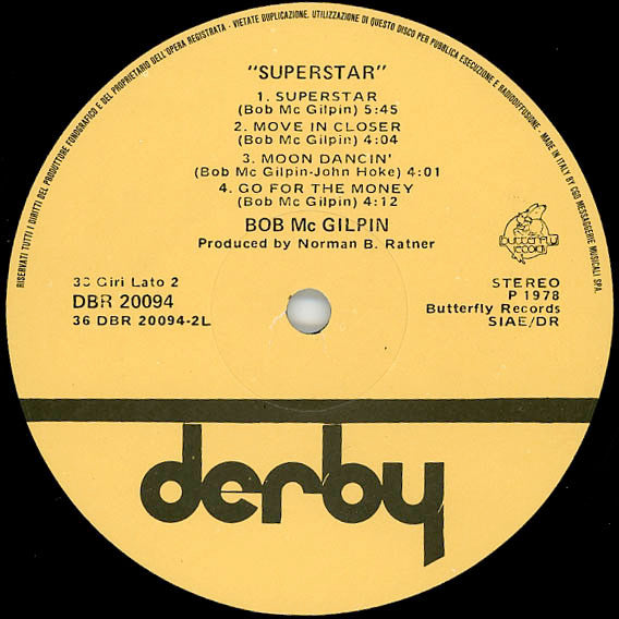 Bob Mc Gilpin* : Superstar (LP, Album)