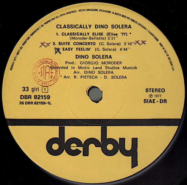 Dino Solera : Classically Dino Solera  (LP)