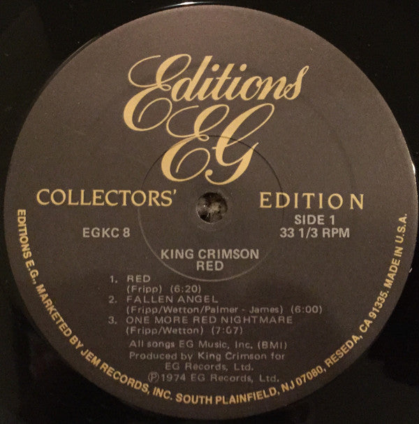 King Crimson : Red (LP, Album, RE, Hal)