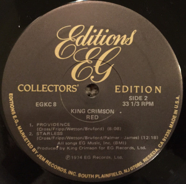 King Crimson : Red (LP, Album, RE, Hal)