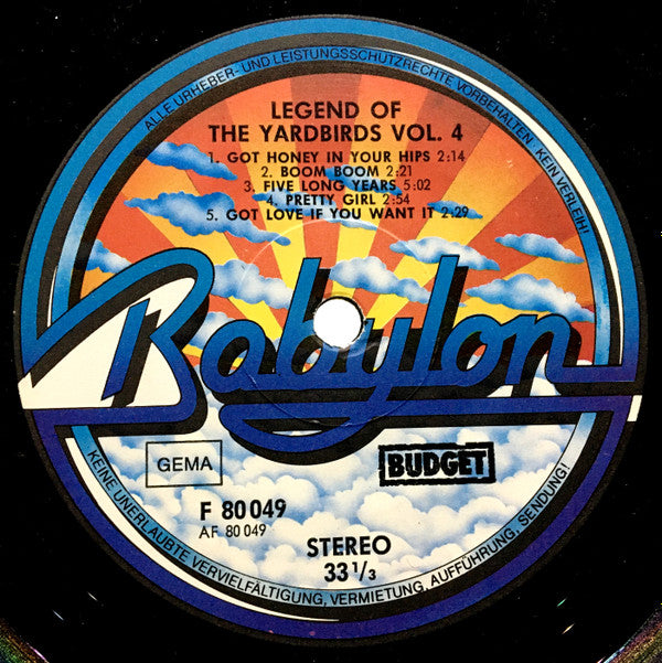 The Yardbirds : Legend Of The Yardbirds Vol. 4 (LP, Comp)