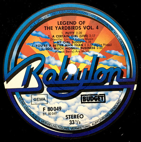 The Yardbirds : Legend Of The Yardbirds Vol. 4 (LP, Comp)