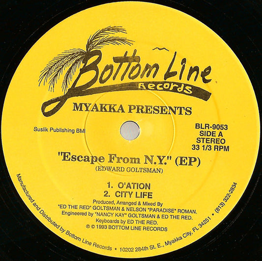 Myakka : Escape From N.Y. (EP) (12", EP)