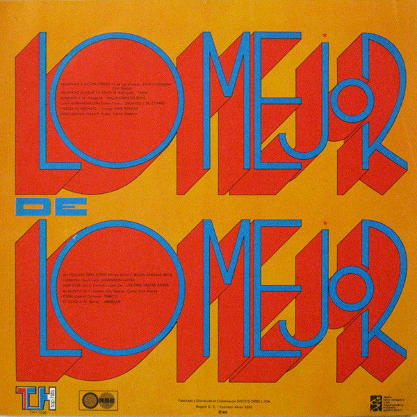 Various : Lo Mejor De Lo Mejor Vol 2 (LP, Comp)