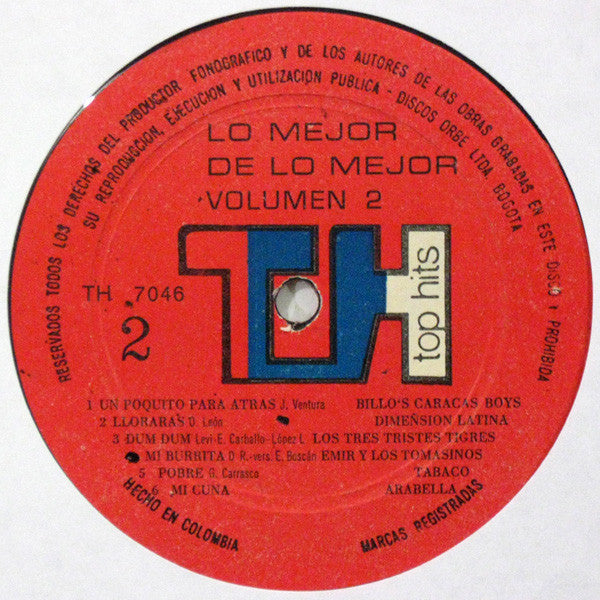 Various : Lo Mejor De Lo Mejor Vol 2 (LP, Comp)