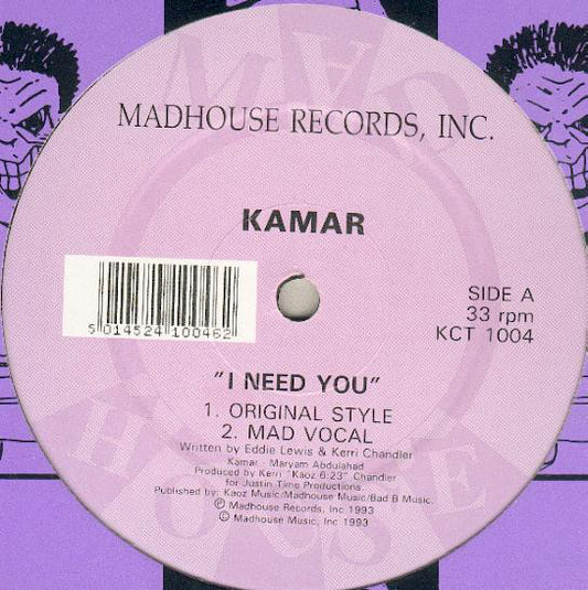 Kamar : I Need You (12")