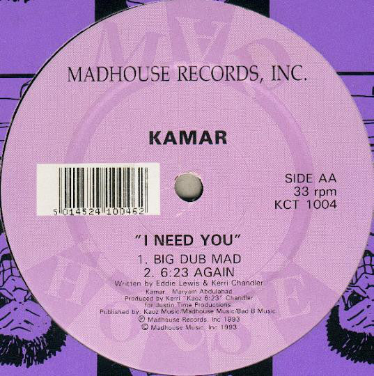 Kamar : I Need You (12")