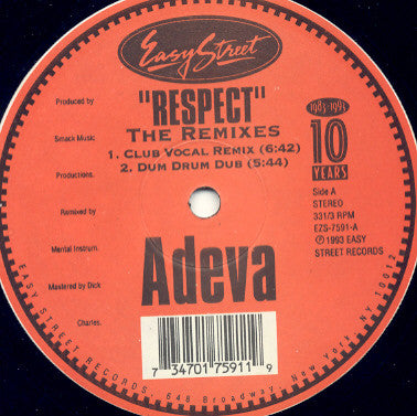 Adeva : Respect - The Remixes (12")