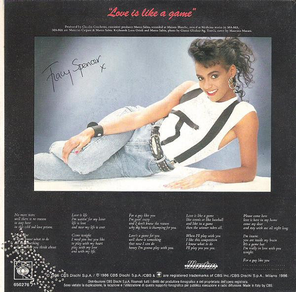 Tracy Spencer : Love Is Like A Game (7", Single)