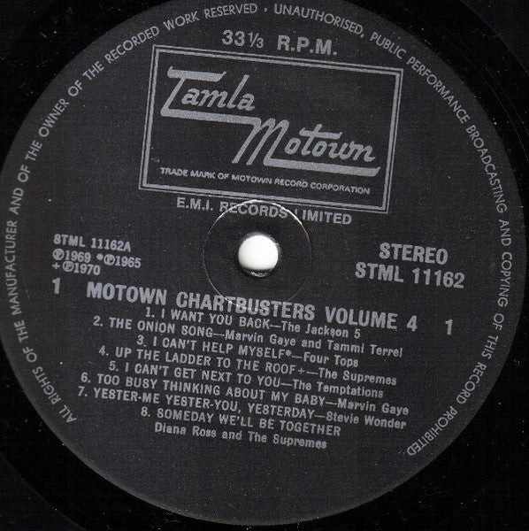 Various : Motown Chartbusters Vol. 4 (LP, Album, Comp, Lab)