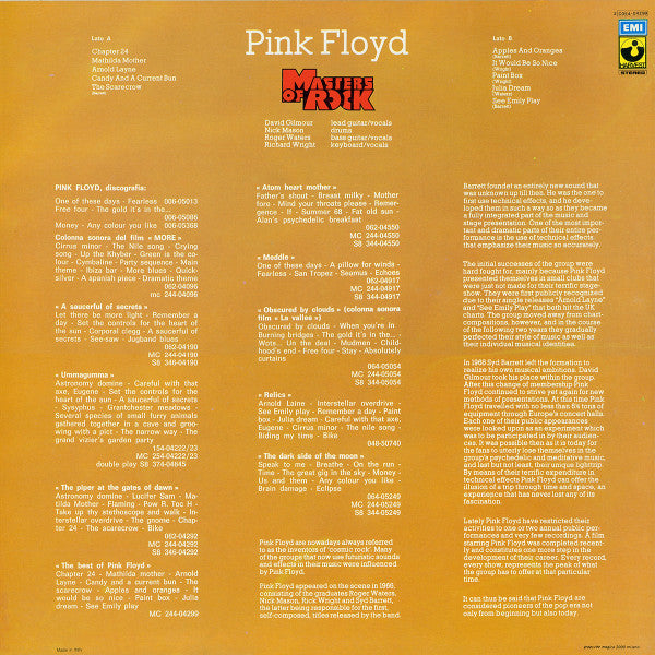 Pink Floyd : Masters Of Rock (LP, Comp, RE)