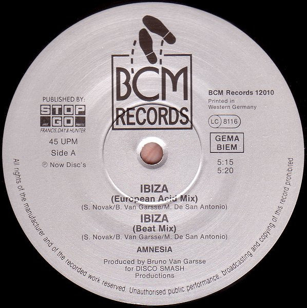 Amnesia : Ibiza (12")