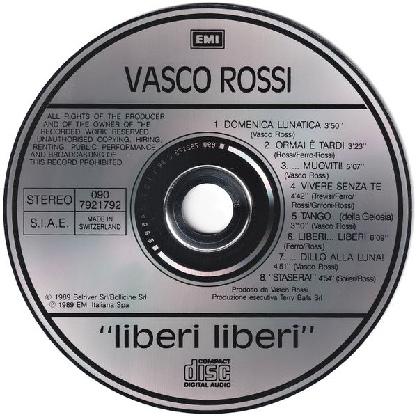 Vasco Rossi : Liberi Liberi (CD, Album)