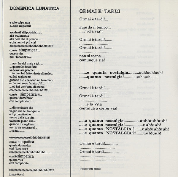 Vasco Rossi : Liberi Liberi (CD, Album)