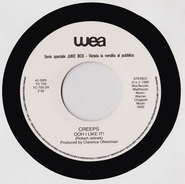 Phill Edwards / The Creeps : Mysterious / Ooh I Like It! (7", Jukebox)