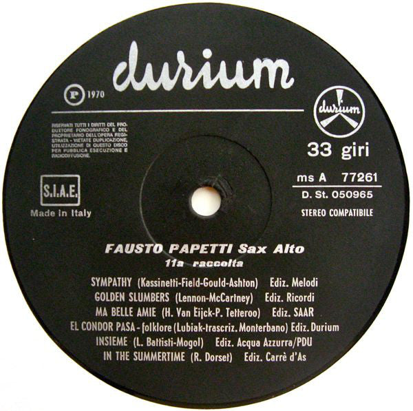 Fausto Papetti : 11a Raccolta (LP, Album)