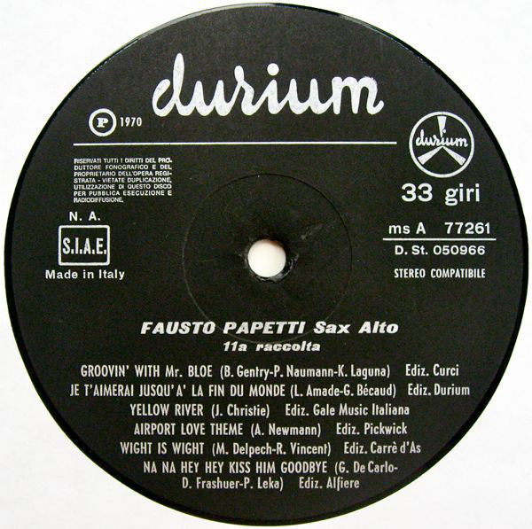 Fausto Papetti : 11a Raccolta (LP, Album)