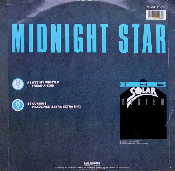 Midnight Star : Wet My Whistle (12")