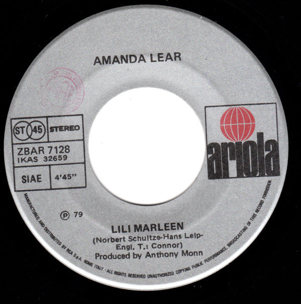 Amanda Lear : Fashion Pack / Lili Marleen (7")