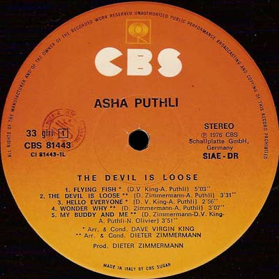 Asha Puthli : The Devil Is Loose (LP, Album)