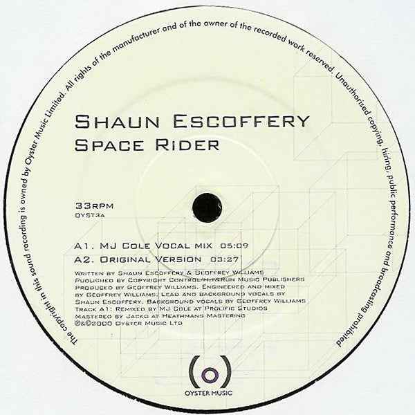 Shaun Escoffery : Space Rider (12", Single)