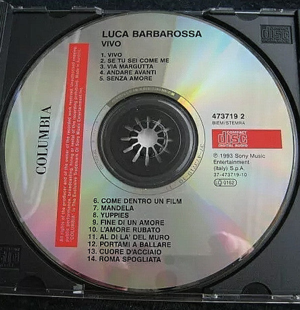 Luca Barbarossa : Vivo (CD, Album)