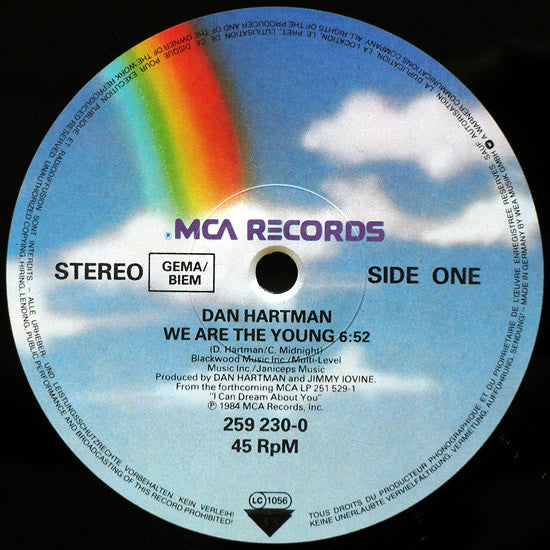 Dan Hartman : We Are The Young (12")