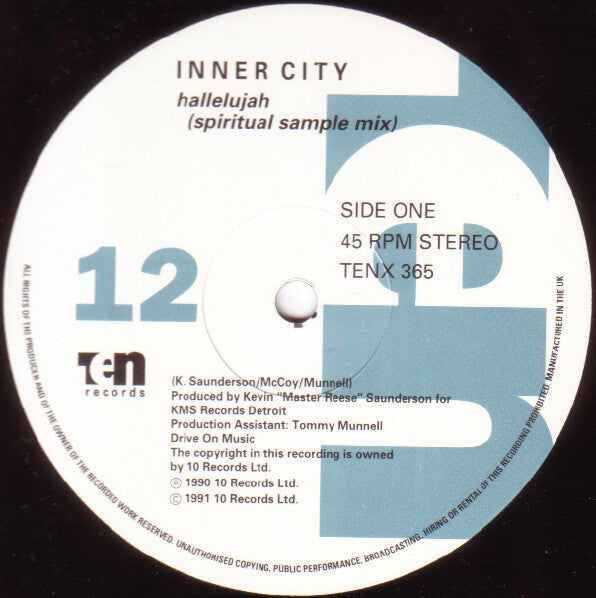 Inner City : Hallelujah / Unity (12")