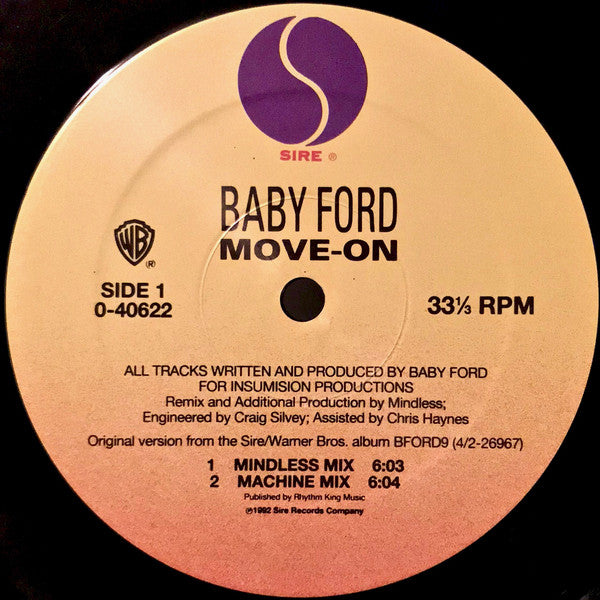 Baby Ford : Move-On (12", Maxi)