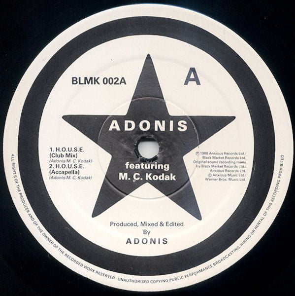 Adonis Featuring MC Kodak : H.O.U.S.E. (12")