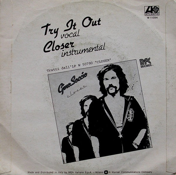 Gino Soccio : Try It Out (7", Single)