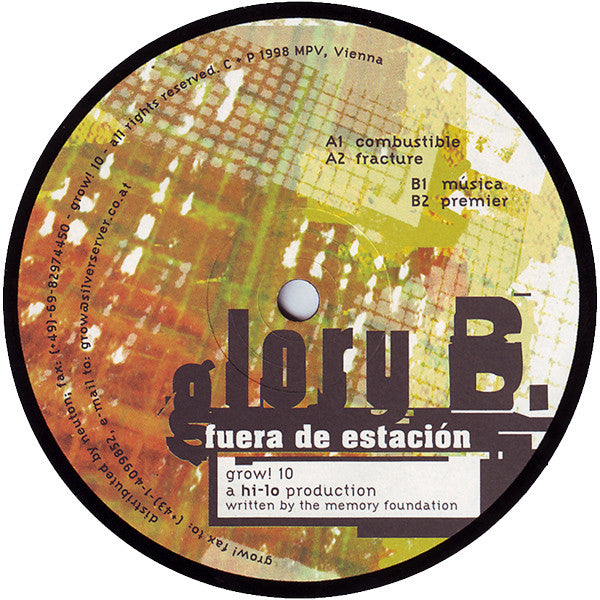 Glory B : Fuera De Estación (12")