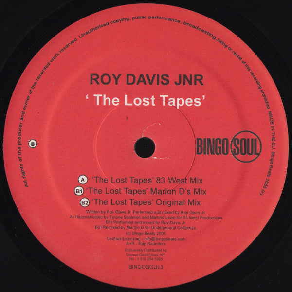 Roy Davis Jr. : The Lost Tapes (12")