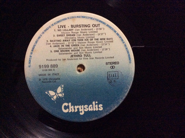 Jethro Tull : Live - Bursting Out (2xLP, Album)