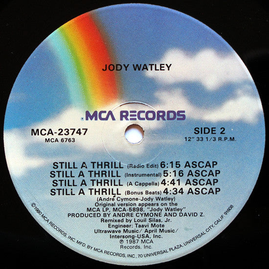 Jody Watley : Still A Thrill (12", Glo)