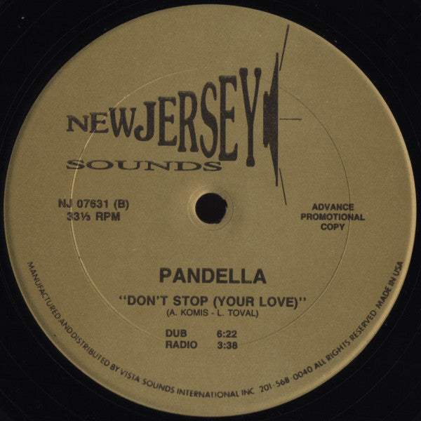 Pandella : Don't Stop (Your Love) (12", Promo)