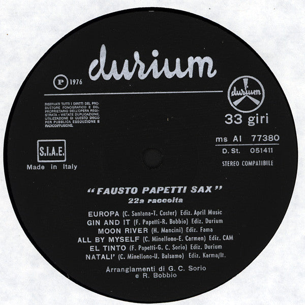 Fausto Papetti : 22ª Raccolta (LP, Album, Gat)