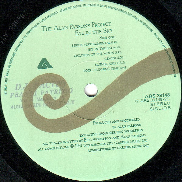 The Alan Parsons Project : Eye In The Sky (LP, Album)