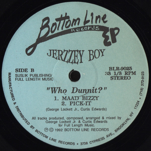 Jerzzey Boy : Who Dunnit? (12", EP)