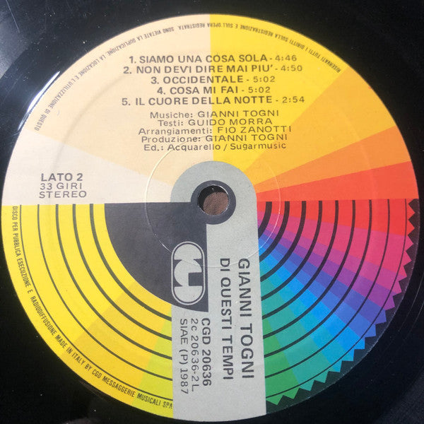 Gianni Togni : Di Questi Tempi (LP, Album)